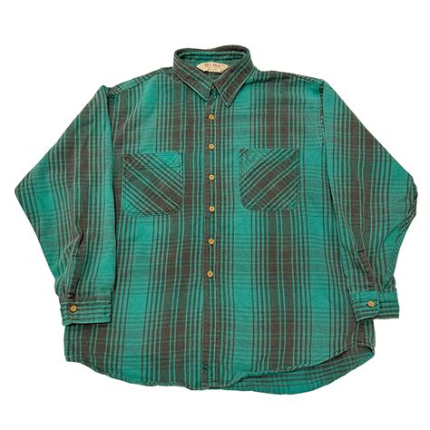 90s BIG MAC ビッグマック L/S Flannel Shirt ロングスリーブ フランネル シャツ col:GREEN size ...