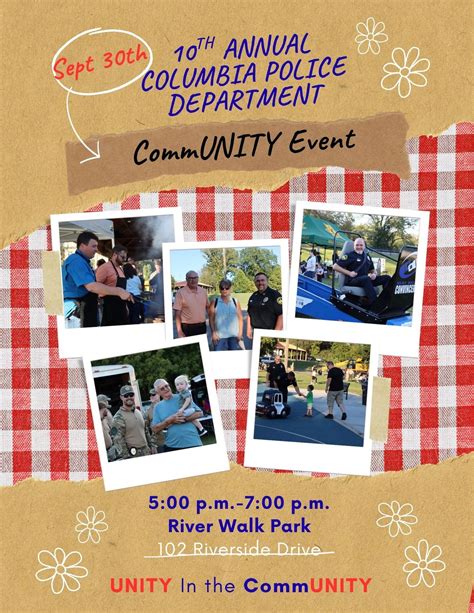 Columbia Police Department CommUNITY Event, Riverwalk Park - Columbia ...