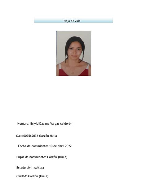 Calaméo - Hoja De Vida Dayana Vargas Calderon