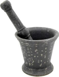 NAYAGI - HEAVY DUTY CAST RION MORTAR - PESTEL SET - 5.3 INCH HIGH ...