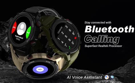 Maxima Max Pro X4+ Rugged Bluetooth Calling Smart Watch 1.32" Round ...