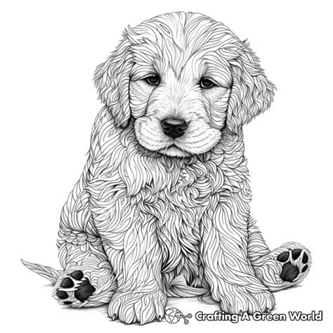 Golden Retriever Puppy Coloring Page