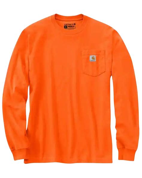 Carhartt Men's Loose Fit Heavyweight Long Sleeve Logo Pocket Work T ...
