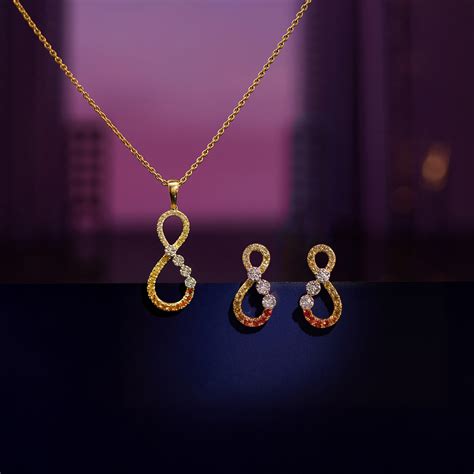 Buy Honey Haze Gemstone Pendant Set Online | CaratLane