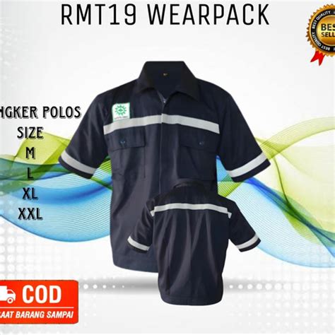 Jual BAJU WEARPACK SAFETY K3 ATASAN LENGAN PENDEK WARNA DONGKER POLOS ...