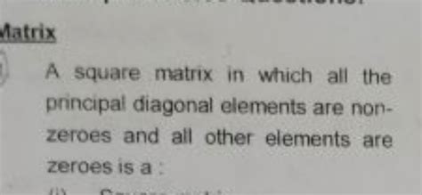 Image result for What Is Principal Diagonal Matrix