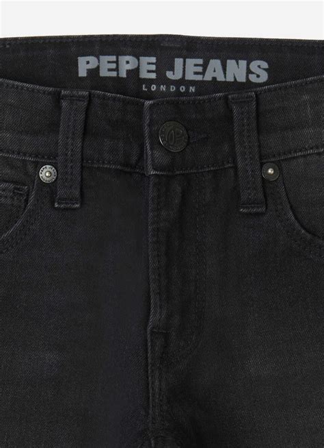 Boys Cash Black Mid Rise Slim Fit Jeans | Pepe Jeans India