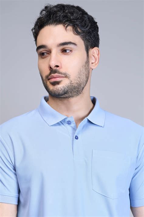 Light Blue Smart Tech Pocket + Polo – Maxzone Clothing