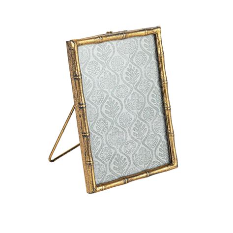 Creative Co-Op Large Metal and Reclaimed Wood Photo Frame, Gold ...