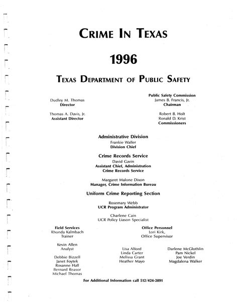 Texas Crime Report 1996 - Page 3 of 200 - UNT Digital Library