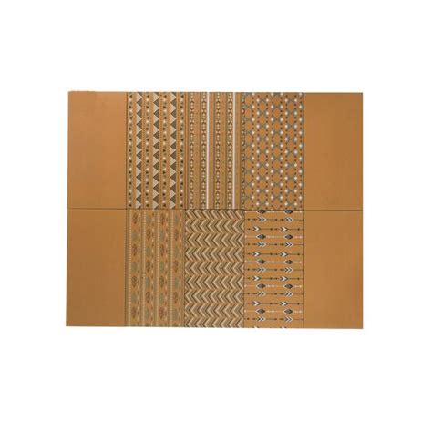 Subway Wall & Floor Tile TL 05235 Lines & Layers Salmon Rust Plain 12 x ...
