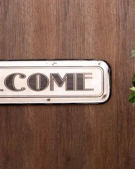 'WELCOME' Tin Bar Sign