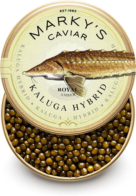 Amazon.com: MARKY'S Kaluga Royal Amber Sturgeon Caviar – 1.75 oz / 50 g ...