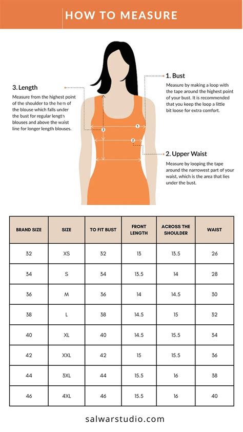 Size Guide – Salwar Studio