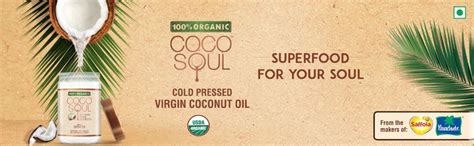 Coco Soul Cold Pressed Organic Virgin Coconut Oil, 500 ml (Jar ...
