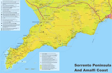 Amalfi Coast Tourist Map - Ontheworldmap.com