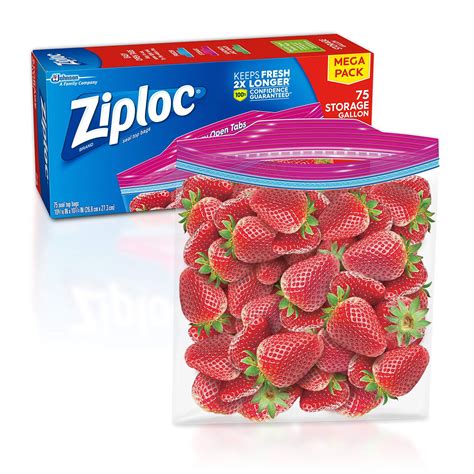 Ziploc Storage Bags, For Food, Sandwich, Organization and More, Smart ...