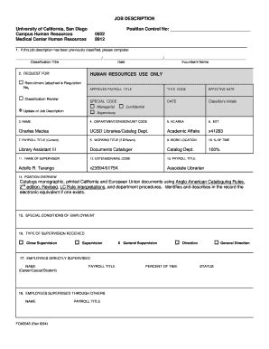 Fillable Online tpot ucsd Charles job description - tpot ucsd Fax Email ...
