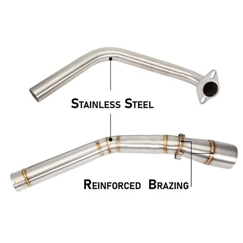 AllExtreme EXMER15 Motorcycle Silencer Bend Pipe Compatible for Yamaha ...