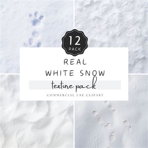 White Snow Texture Pack, Footsteps in the Snow, 12 Digital Papers ...