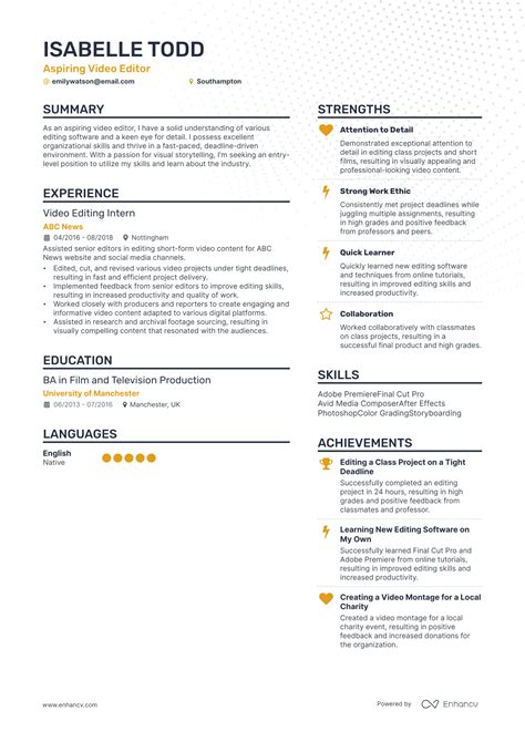 Image result for Video CV Script