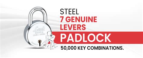 Link Smart 65mm Round Padlock – 7 Levers, Double Locking, Hardened ...