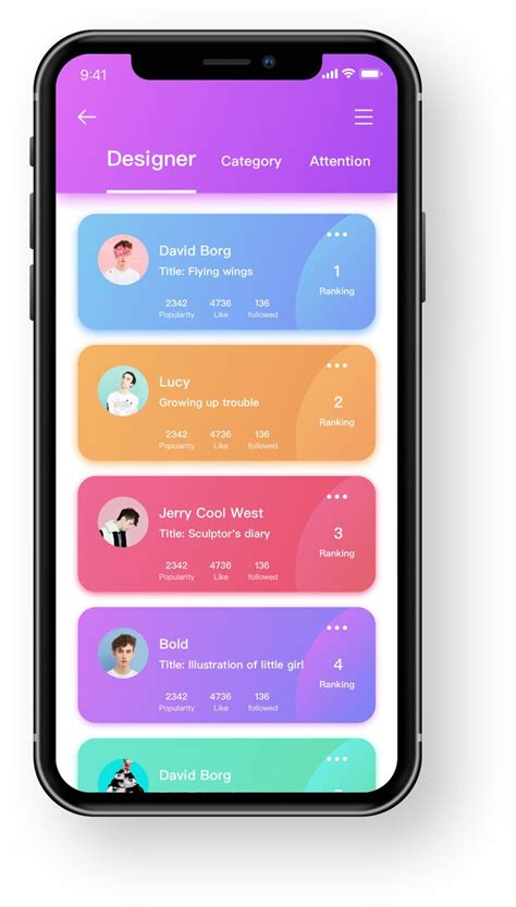 IphoneX-Personal，Designer ranking by Jack W. for New Beee on Dribbble | Ios app design, Ios app ...