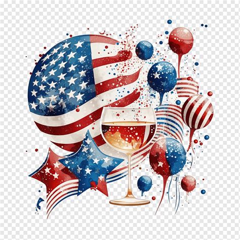 Us independence day, fourth of july, png | PNGWing