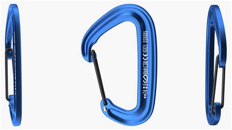 Black Diamond MiniWire Carabiner Closed Blue 3D model | 3D Molier ...