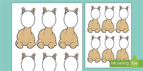 Llama Face Cut-Outs (teacher made) - Twinkl