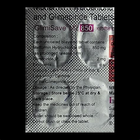 GLIMISAVE M2/850MG TABLET 15'S Price, Uses, Side Effects & Substitutes ...