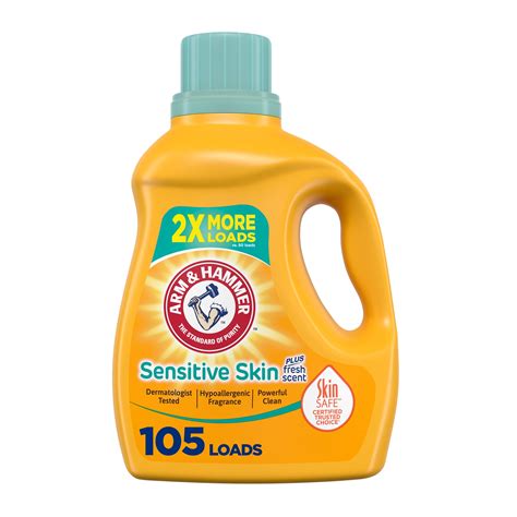 Arm & Hammer Sensitive Skin Plus Liquid Laundry Detergent, Fresh Scent ...
