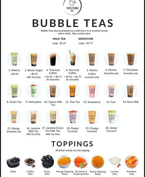 Summer Drink Specials at Sweet Boba Cafe – Cookeville, Tennessee – 06 ...