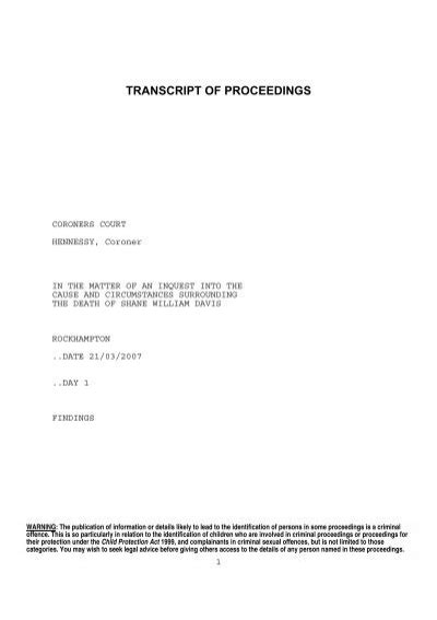 Image result for Sample of Transcript Format for Courts