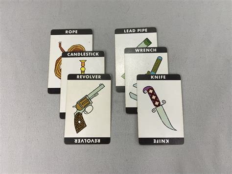 Clue Weapon Cards