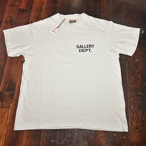 Gallery Dept T Shirt Men’s Medium Color Baby Blue - Depop