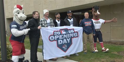 Mayor Kraham & Rumble Ponies members gather to raise team flag ahead of ...