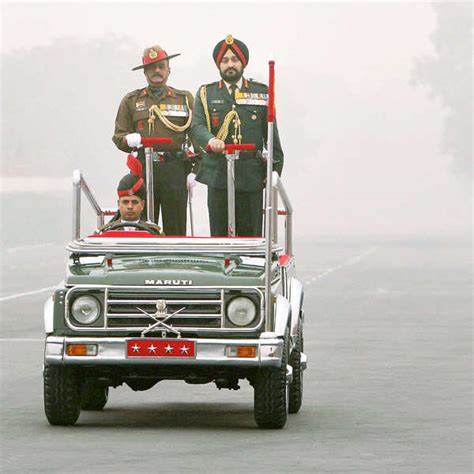 The music band of Indian Army plays music durign Army Day celebrations ...