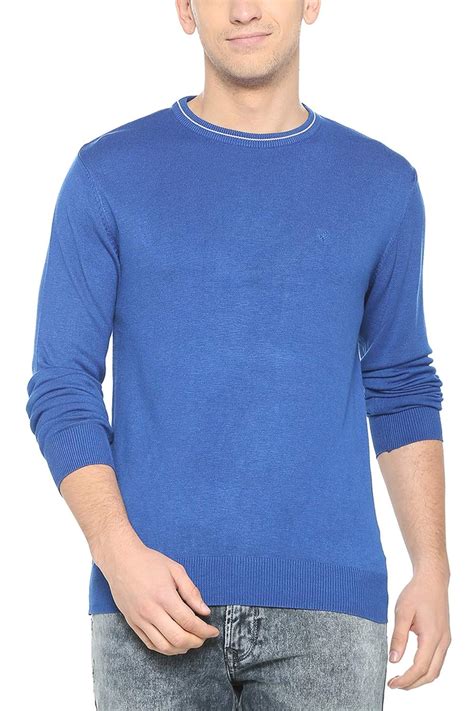 Allen Solly Men's Poly Viscose Sweater (ATSWTRGFL89372_Blue_XXXL ...