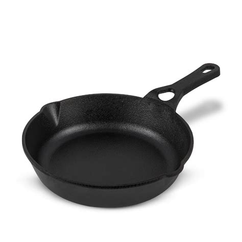 Pencil Pre-Seasoned Iron Skillet/Fry Pan with Handle 20 cm | Cast Iron ...
