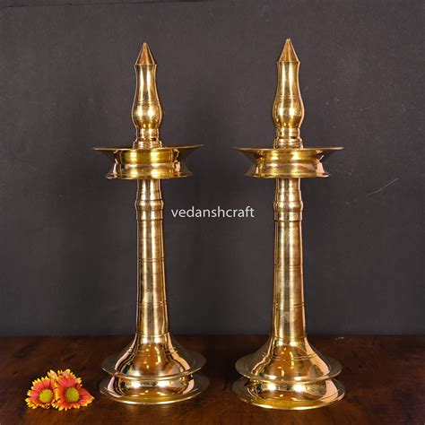 Shop Online at Vedanshcraft for the Brass Traditional Samai/Diya Pair ...