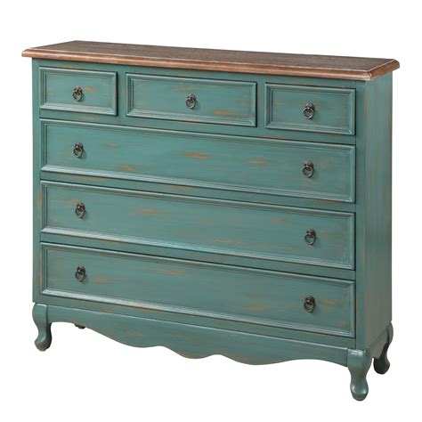 Gail's Accents Cottage 6 Drawer Narrow Chest & Reviews | Wayfair