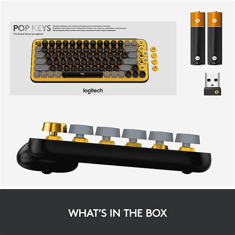 Logitech POP Keys Mechanical Wireless Keyboard (Blast) Best Price India