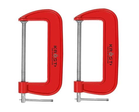 KROST Heavy Duty C and G Clamp Set, 6" C-Clamp for Metalworking ...