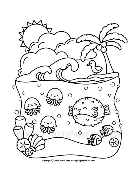 Ocean Coloring Pages (Free PDF Printables) - Coloring Feel