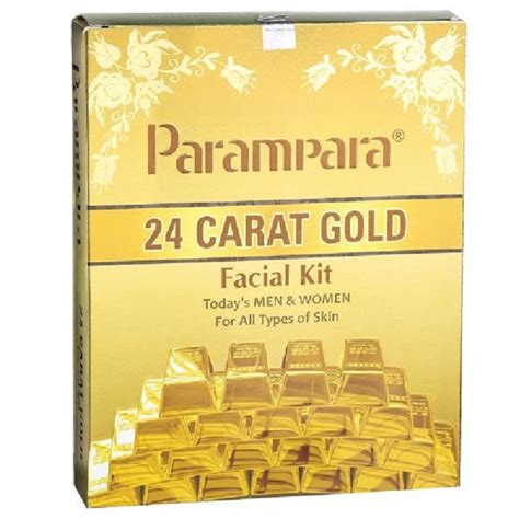 Parampara Gold Facial Kit for Instant Radiant Glowing Look With 24K ...