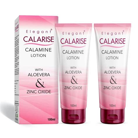 ELEGANT CALARISE Calamine Lotion With Aloevera & Zinc Oxide 100ml (Pack of 2) For Skin Soothing ...