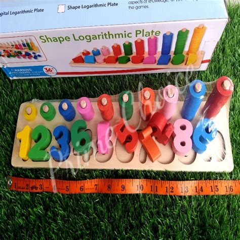 Wooden Digital Logarithmic Plate - Learning Toy for Kids