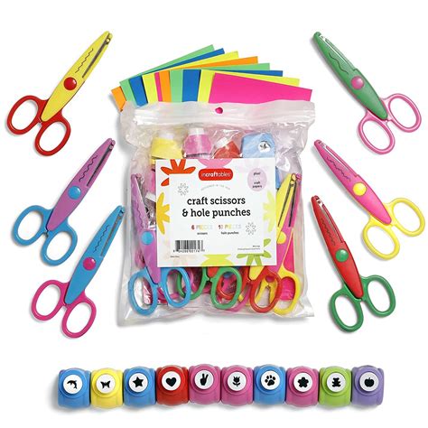 Incraftables 6pcs Decorative Pattern Edge Craft Scissors with 10pcs ...