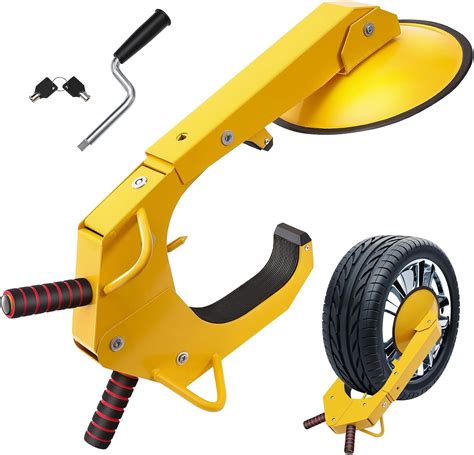 VEVOR Wheel Lock Clamp, 1 Pack Trailer Wheel Lock, Heavy-Duty Anti Theft Tire Lock, Adjustable ...